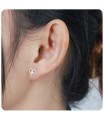 Heart Shaped with CZ Stone Stud Earring STS-2925